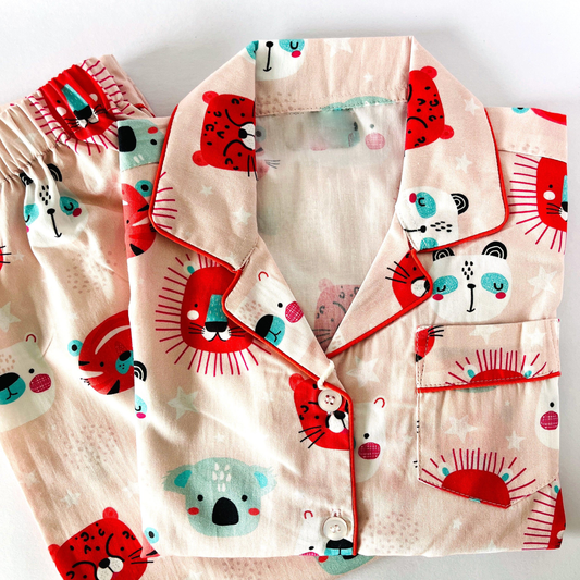 Funny Animal Faces Night Suit