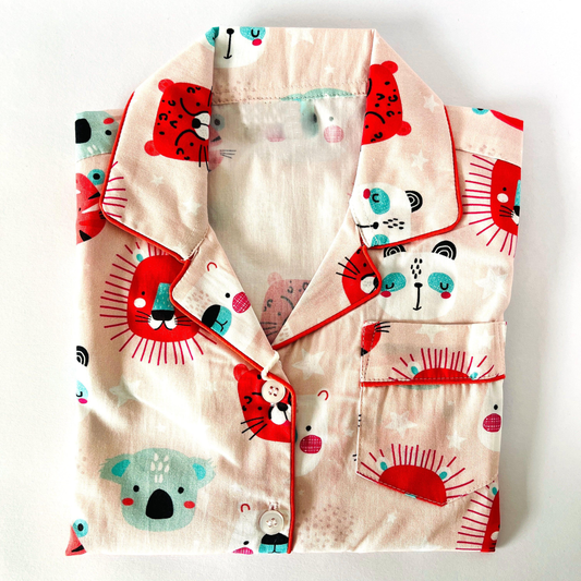 Funny Animal Faces Night Suit