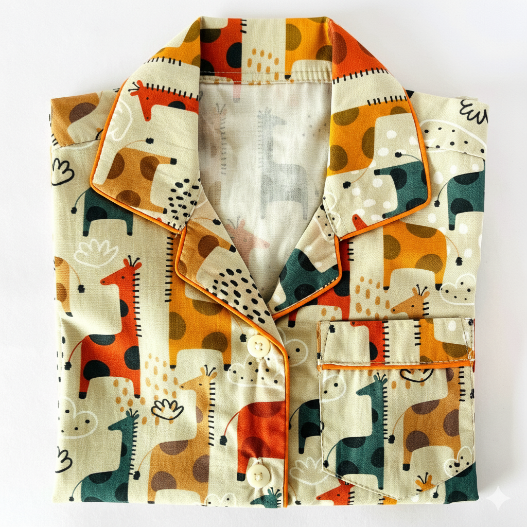 Quirky Giraffes Night Suit