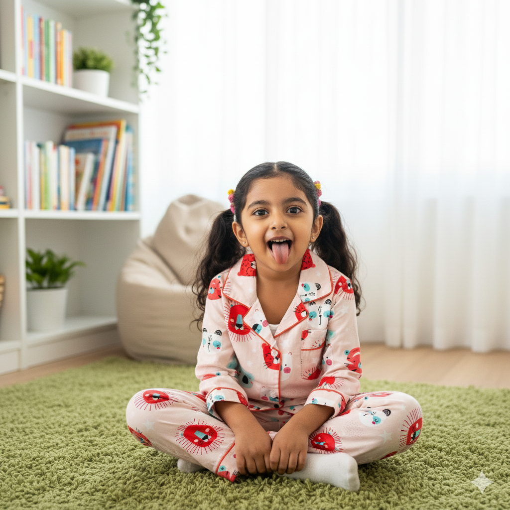 Funny Animal Faces Night Suit