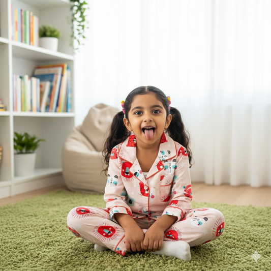 Funny Animal Faces Night Suit