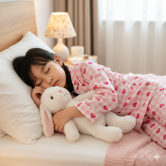 Pink Checks with Hearts Night Suit