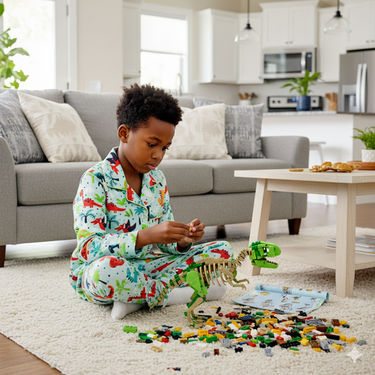 Friendly Colorful Dino Night Suit