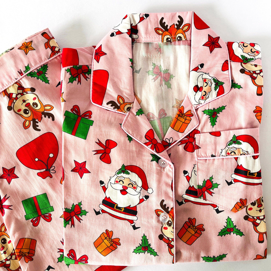 Pink Santa Night Suit