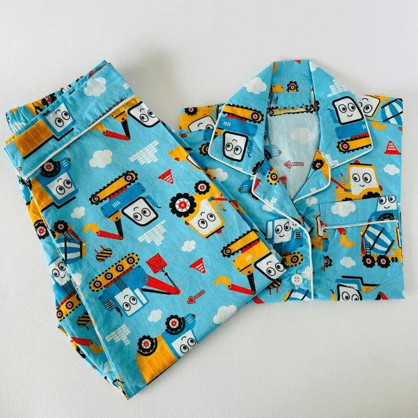 Blue Truck Night Suit - Little Slumber ClubLittle Slumber Club