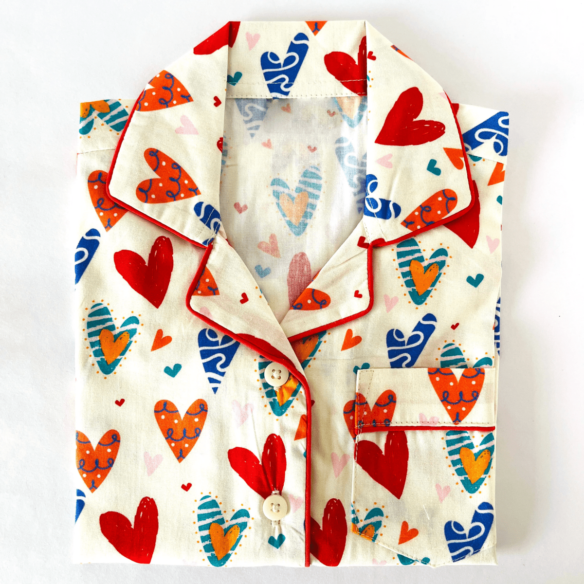 Colorful Hearts Night Suit - Little Slumber ClubLittle Slumber Club