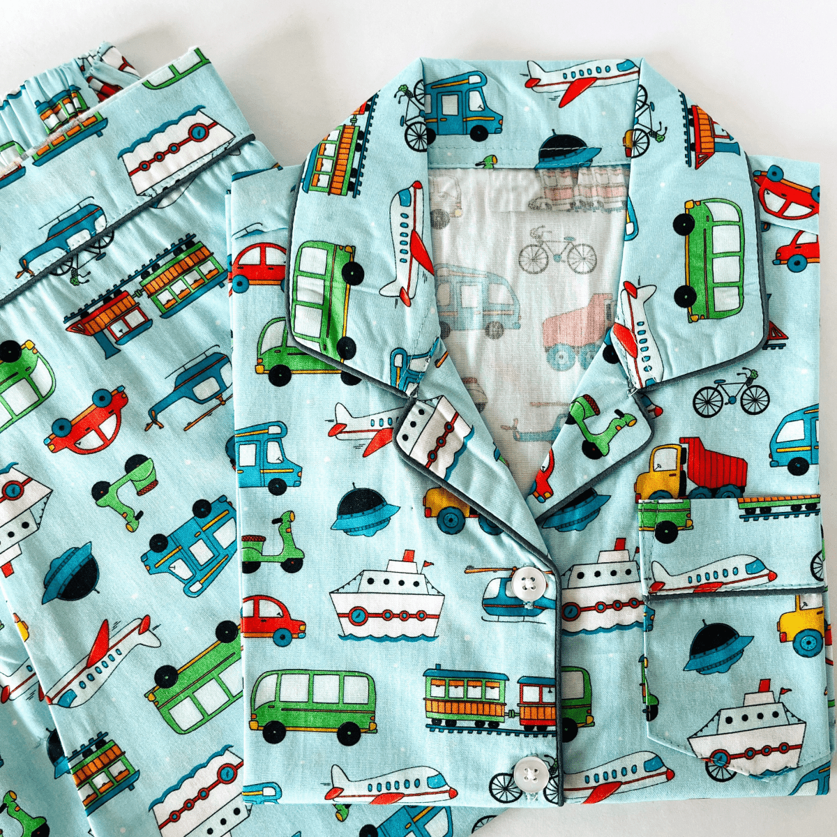Fun Transport Vehicles Night Suit - Little Slumber ClubLittle Slumber Club