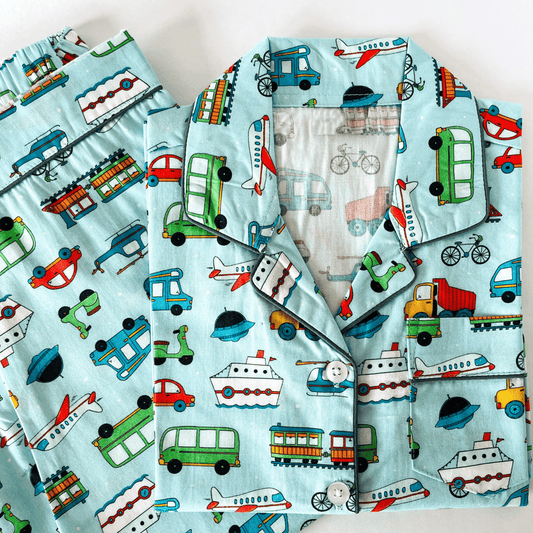 Fun Transport Vehicles Night Suit - Little Slumber ClubLittle Slumber Club