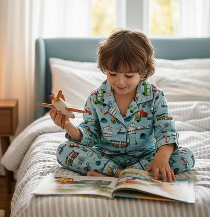 Fun Transport Vehicles Pyjamas - Little Slumber ClubLittle Slumber Club