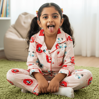 Funny Animal Faces Night Suit - Little Slumber ClubLittle Slumber Club