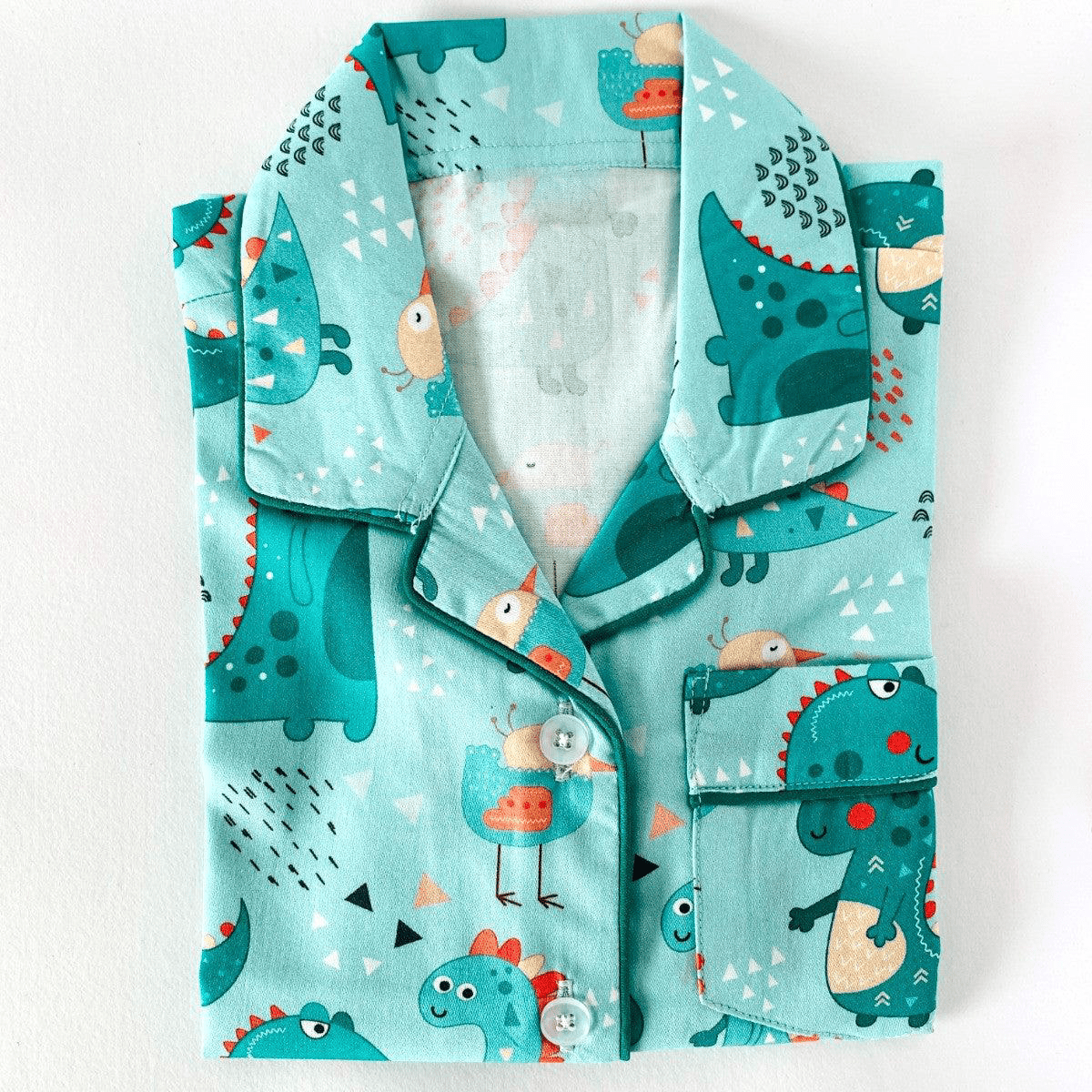 Green Dino Night Suit - Little Slumber ClubLittle Slumber Club