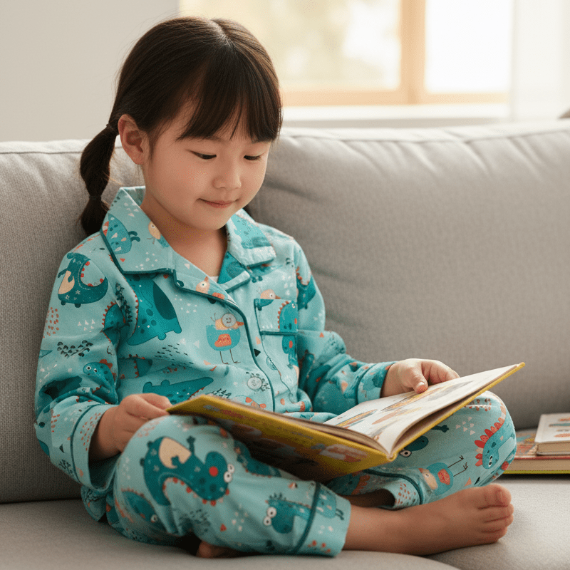 Green Dino Night Suit - Little Slumber ClubLittle Slumber Club