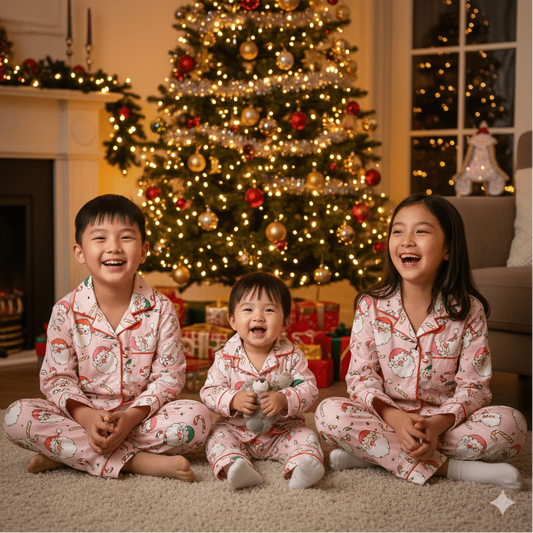 Pink Santa Night Suit - Little Slumber ClubLittle Slumber Club