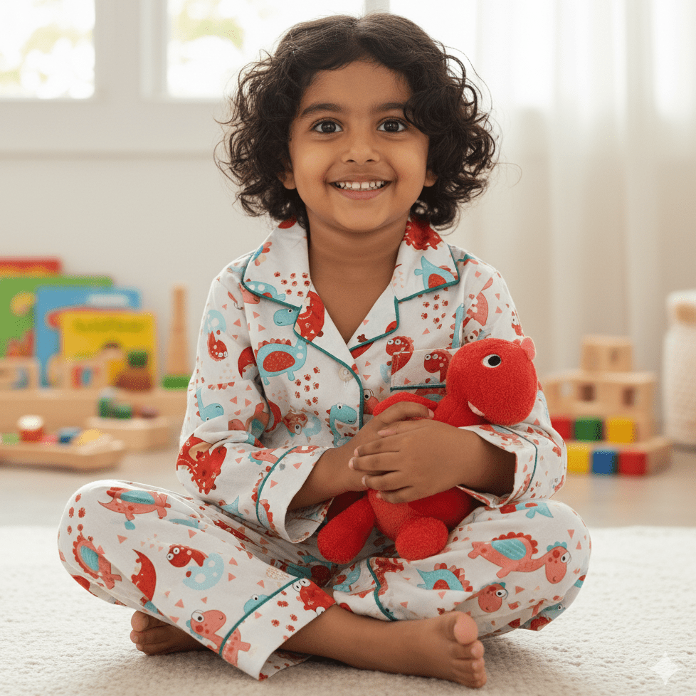 Playful Dinos Night Suit - Little Slumber ClubLittle Slumber Club
