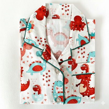 Playful Dinos Night Suit - Little Slumber ClubLittle Slumber Club