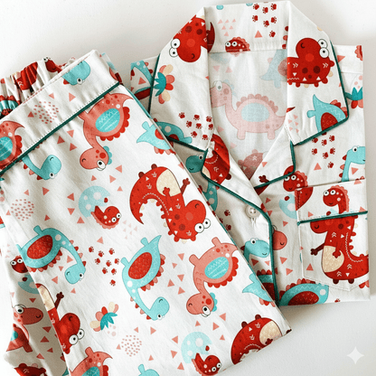 Playful Dinos Night Suit - Little Slumber ClubLittle Slumber Club