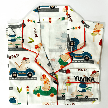 Racing Dino Night Suit - Little Slumber ClubLittle Slumber Club